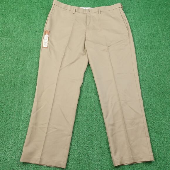 NWT HAGGAR CLASSIC FIT COOL 18 FLAT FRONT KHAKI CHINO PANTS MENS SIZE 40X30 NEW! - Picture 1 of 10